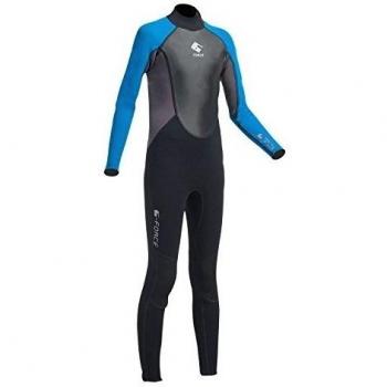 2016 Gul G-Force JUNIOR 3mm Back Zip Flatlock Wetsuit in Black/Zafer GF1307-A9 Junior Sizes - T2