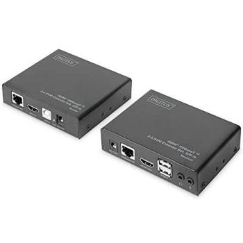 Extensor KVM HDMI HDBaseT 2.0 4K/60Hz, Transmisor y Receptor, Alcance hasta 100 m