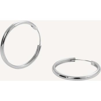 Pendientes de aro Vidal & Vidal Essentials acabados en plata.