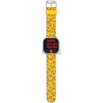 Reloj Digital LED Pikachu Pokémon Kids Licensing Amarillo