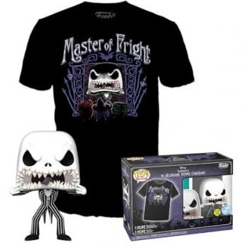 Figura Pop & Tee Pesadilla Antes de Navidad Funko Jack Skellington + Camiseta Talla L