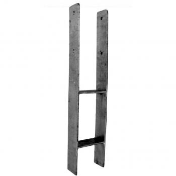 Heavy-duty H-post support for pergola and carport, 121mm