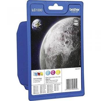 Brother LC1000RBWBPDR - Cartucho de tóner adecuado para DCP130C, multi-pack