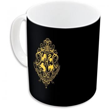 Taza Térmica de Cerámica Harry Potter Escudo Hogwarts y Dragón 325 ml