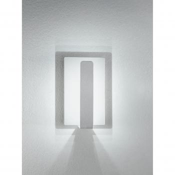 Aplique LED integrado Lambda de aluminio blanco, 1 bombilla, dimensiones 20,5x12x11,5 cm, luminosidad 320 lm, temperatura de color 3500K