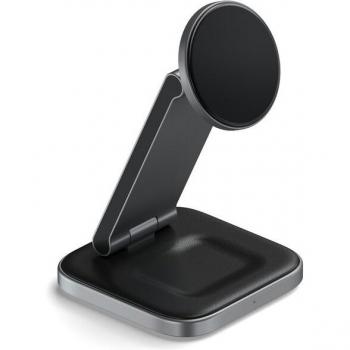 Satechi 3-in-1 Foldable Qi2 Wireless Charging Stand (15W, Gray)