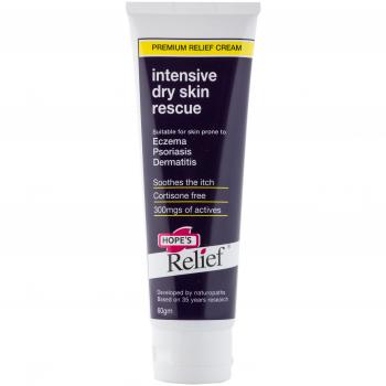 Hope's Relief Natural Intensive Dry Skin Cream for Face Moisturiser, Eczema, Psoriasis and Dermatitis Treatment