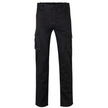 Pantalón industrial forrado stretch multibolsillos corte Slim Fit color negro talla 46 serie 103015S