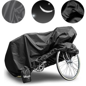 Mture fundas para bicicletas Impermeable Anti UV Cubierta para Bici cubre-bicicleta Protector contra Lluvia y Polvo para Bicicleta Motocicleta 200x 70x110CM - Negro