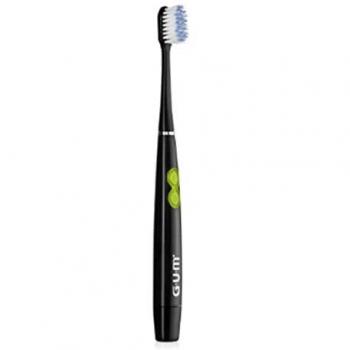 GUM Sonic Daily Soft Black Battery-Powered Toothbrush