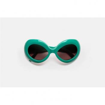 Marni Lake Of Fire Teal 40F Oversized Acetate Sunglasses for Men and Women Green Brown