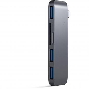 Satechi USB-C 3-in-1 Multiport Hub with Card Reader - Space Gray