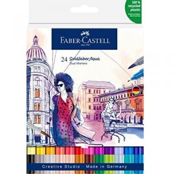 Faber-Castell - 164624 - Goldfaber Aqua Dual Markers. Pack 24 surtidos