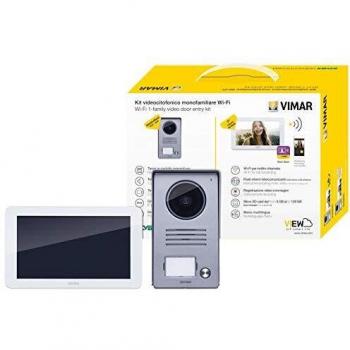 Kit Videocitófono Vimar K40945 Monofamiliar Wi-Fi 7'' Táctil, Intercomunicante con Alimentador Multispina