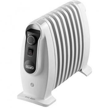 De'Longhi TRNS 0808M - Radiador de aceite, 800 w, termostato de seguridad, función Eco, controles digitales, blanco