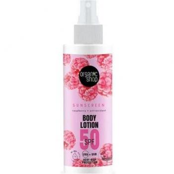 Organic Shop Raspberry Antioxidant Body Sunscreen SPF 50 - 150ml