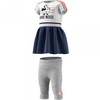 adidas Inf Dy Mm Sum Chándal, Unisex bebé, Top:White/Semi Coral/Tech Indigo Bottom:Medium Grey Heather/White, 9-12M