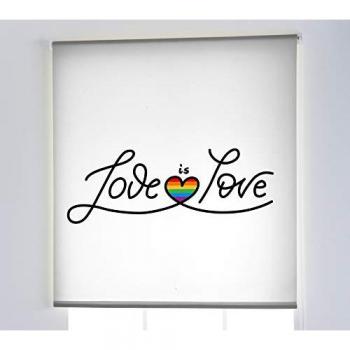 Estor Enrollable Translúcido Estampado LGTBI-1 | 130 x 180 cm | Fácil Instalación en Pared o Techo | Envío Gratis