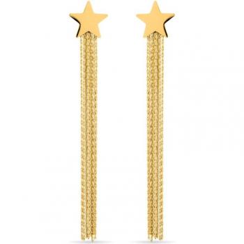 Pendientes Luxenter Africa Basic con baño de oro amarillo