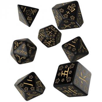 Dados Japoneses Deep Night Firefly (7 unidades)