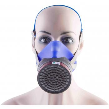 Babimax Máscara Respiratoria de Carbono Mascarilla Quimica de Pintura Respirador Industrial de Silicona de Cara Medio para Pintar