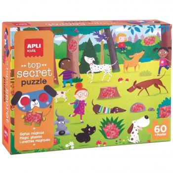 APLI KIDS PUZLE 60 SECRET PERROS