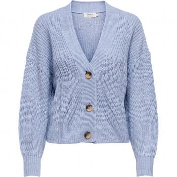 Cardigan de punto azul claro para mujer Only, tamaño S, con botones