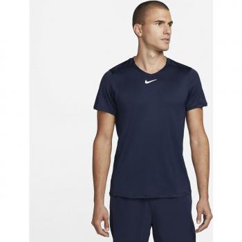 Nike Court Dri-FIT Advantage Men's Short-Sleeve Tennis Top - Dark Blue, Size XL