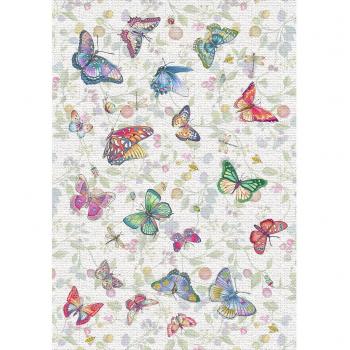 Vilber Kids Mariposas Alfombra, Vinilo, Multicolor, 75x120x0.2cm