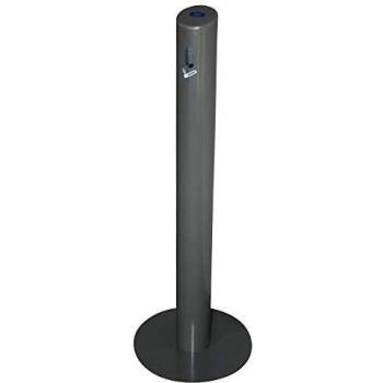 Cenicero de pie autoportante de aluminio con capacidad de 3 litros - color gris