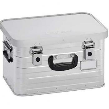 Enders Vancouver Caja almacenaje de aluminio 29 litros - Maletin con asa de transporte, Rincones de apilamento y hangtag de acero inoxidable - Caja aluminio Plateado #3888