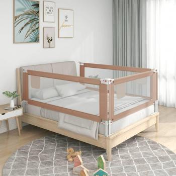 Barandilla de Seguridad para Cama de Niño en Tela Gris 180x25 cm