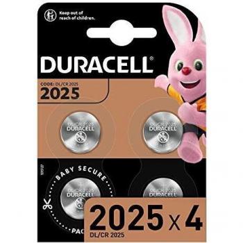 Pilas de botón de litio Duracell CR2025 3V, paquete de 4 unidades, tecnología Duralock Power Preserve