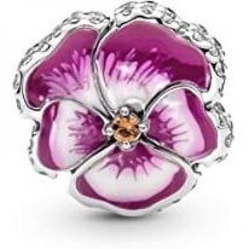 PANDORA Charm 790777C01 Flor del pensamiento