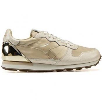 Diadora Women's Beige Lace-Up Sneakers with Contrasting Details - Size 6 US