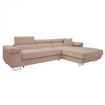 Sofá rinconero Comfivo S102 con función de descanso y caja de ropa de cama, 280x170x70cm