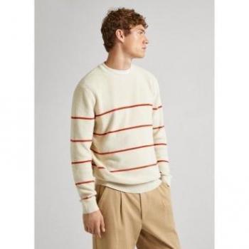 Jersey de hombre Pepe Jeans Max en color blanco con cuello redondo
