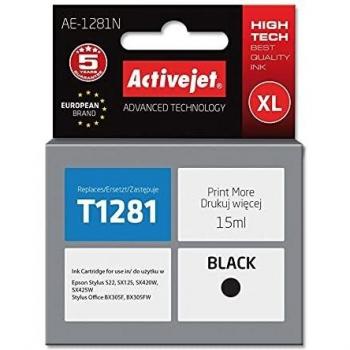 Cartucho de Tinta Compatible Activejet AE-1281N Negro 15 ml (Sustituto Epson T1281)