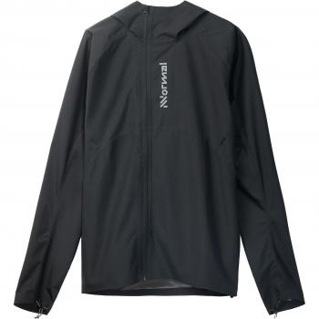 Chaqueta de running NNormal para hombre, color negro, diseñada para trail y condiciones de lluvia