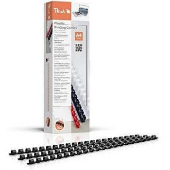 Peine de encuadernación Peach 8mm para 45 hojas A4, negro, 100 unidades - PB408-02