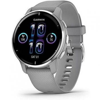 Garmin Venu 2 Plus Reloj Inteligente Pantalla AMOLED, Adultos Unisex, Gris Plata, 43mm