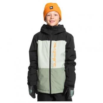 Quiksilver Chaqueta de esquí para niños Side Hit con aislamiento térmico, impermeable, costuras selladas, capucha ajustable y múltiples bolsillos
