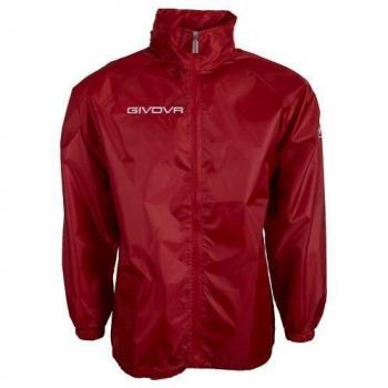 Chaqueta de Lluvia Unisex para Niños Givova Rain Basico Roja 2XS