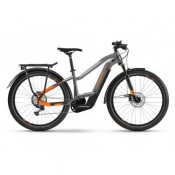Bicicleta Eléctrica Haibike Trekking 10 Trapez titan/lava matte 2022 - Bicicleta Trekking Eléctrica Mujer - 625wh Mid - Ruedas de 27.5