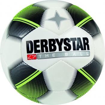 Derby Star – Mini balón de fútbol, todo el año, hombre, color blanco, negro, amarillo, tamaño 1