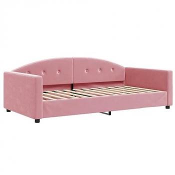 Sofá cama terciopelo rosa 100x200 cm Vidaxl Rosa