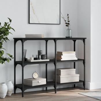 Mesa consola de madera de ingeniería 100x29x75 cm en colores Negro, Roble Sonoma y Roble ahumado - Mesa de sofá, mesa de entrada para salón, consola de entrada, mueble recibidor y mesita auxiliar