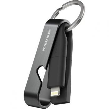 Cable High Six 6-en-1 USB 2.0 Negro - Alta Calidad, Compatible con USB-C, Micro-USB y Lightning