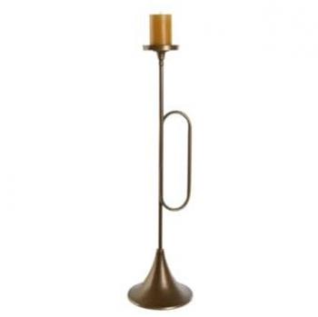 Portavelas Home ESPRIT Dorado Metal 21 x 21 x 78 cm