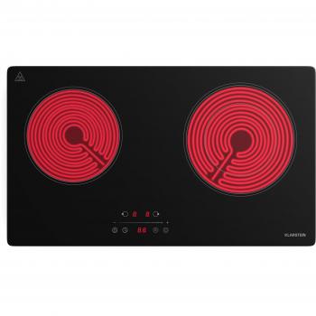 Placa de Cocción Vitrocerámica Klarstein CeramEase Slim VTC | 60 cm | 2 Zonas | 4 kW | Táctil | Temporizador